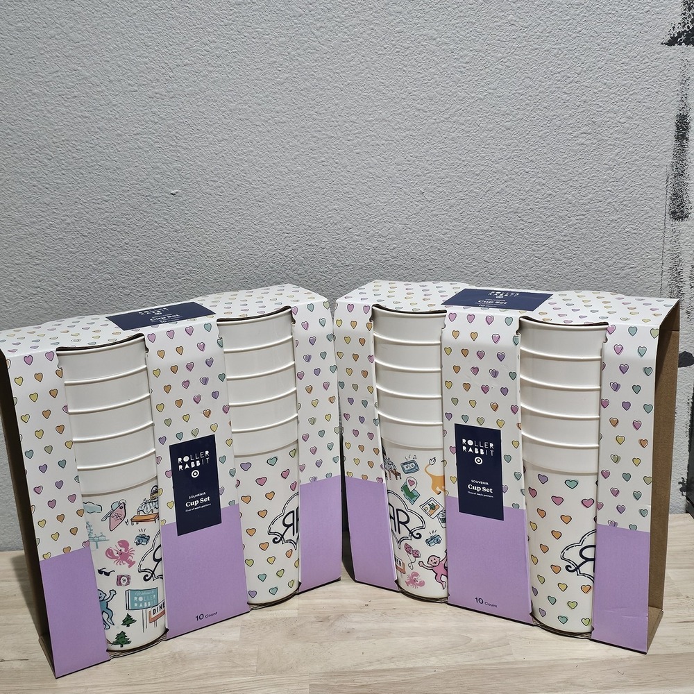 New 2026 Target x Roller Rabbit Souvenir Cup Set of 20 Cups